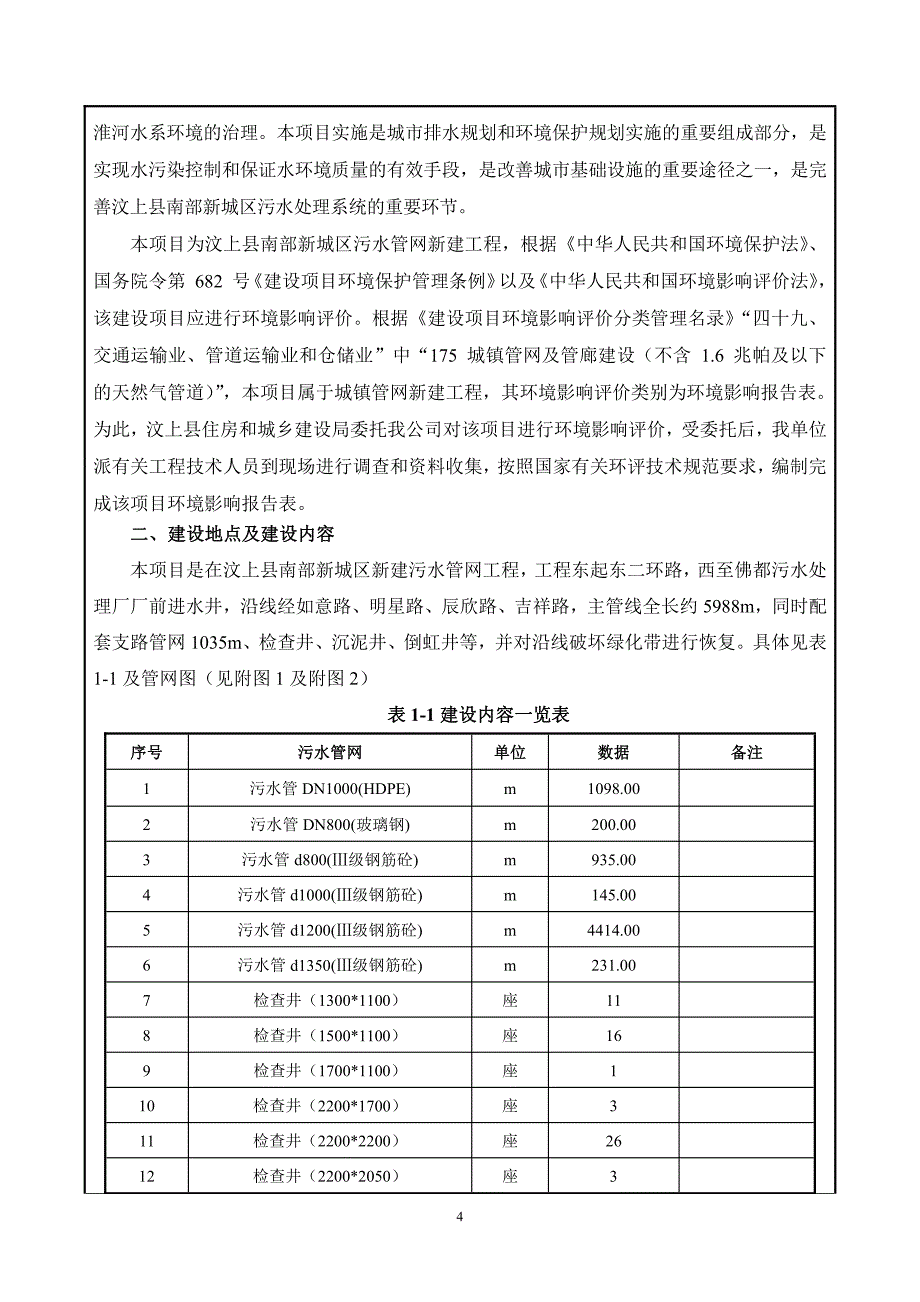 汶上县南部新城区污水管网新建工程环评报告表_第4页