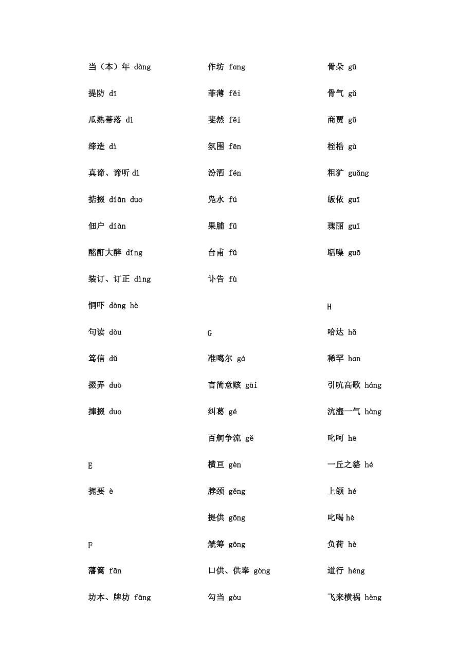 2019年高考一轮复习：高考常见易错字音总结_第3页