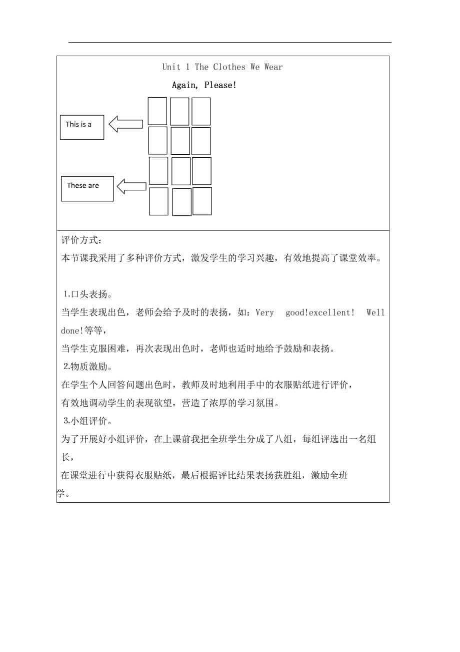 四年级上英语教案Unit1 Againplease冀教版_第5页