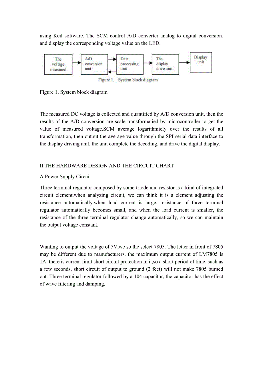 【精品文档】257关于单片机液晶数字电压表设计有关的外文文献翻译成品：基于单片机的液晶数字电压表设计（中英文双语对照）_第2页