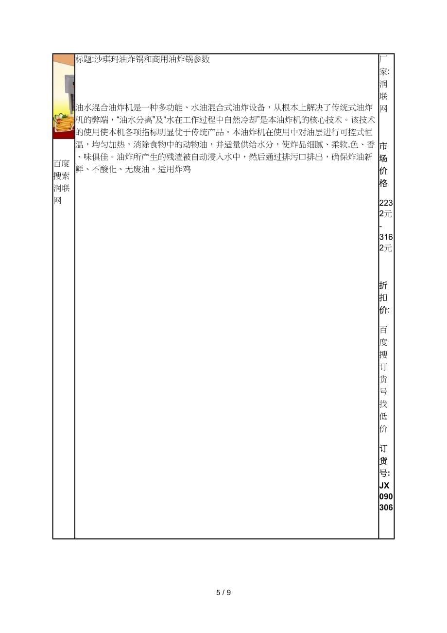 商用煤气油炸炉和油炸锅机价格_第5页