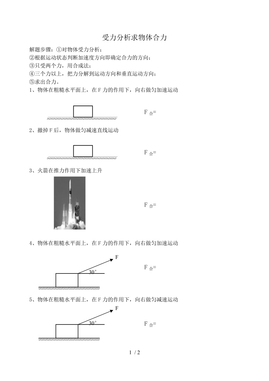 受力分析求合力_第1页