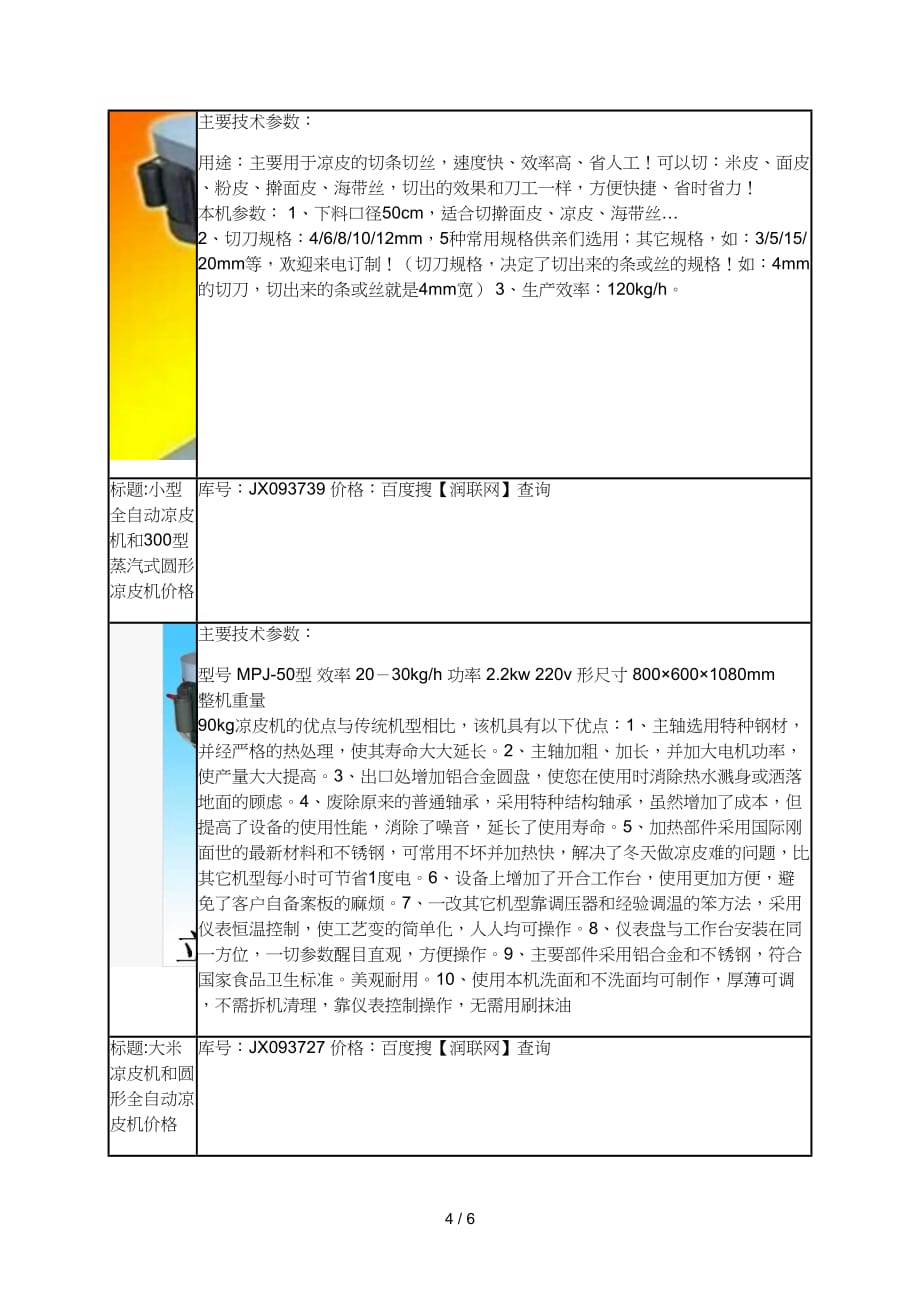 sm系列全自动凉皮机和半自动凉皮机价格_第4页