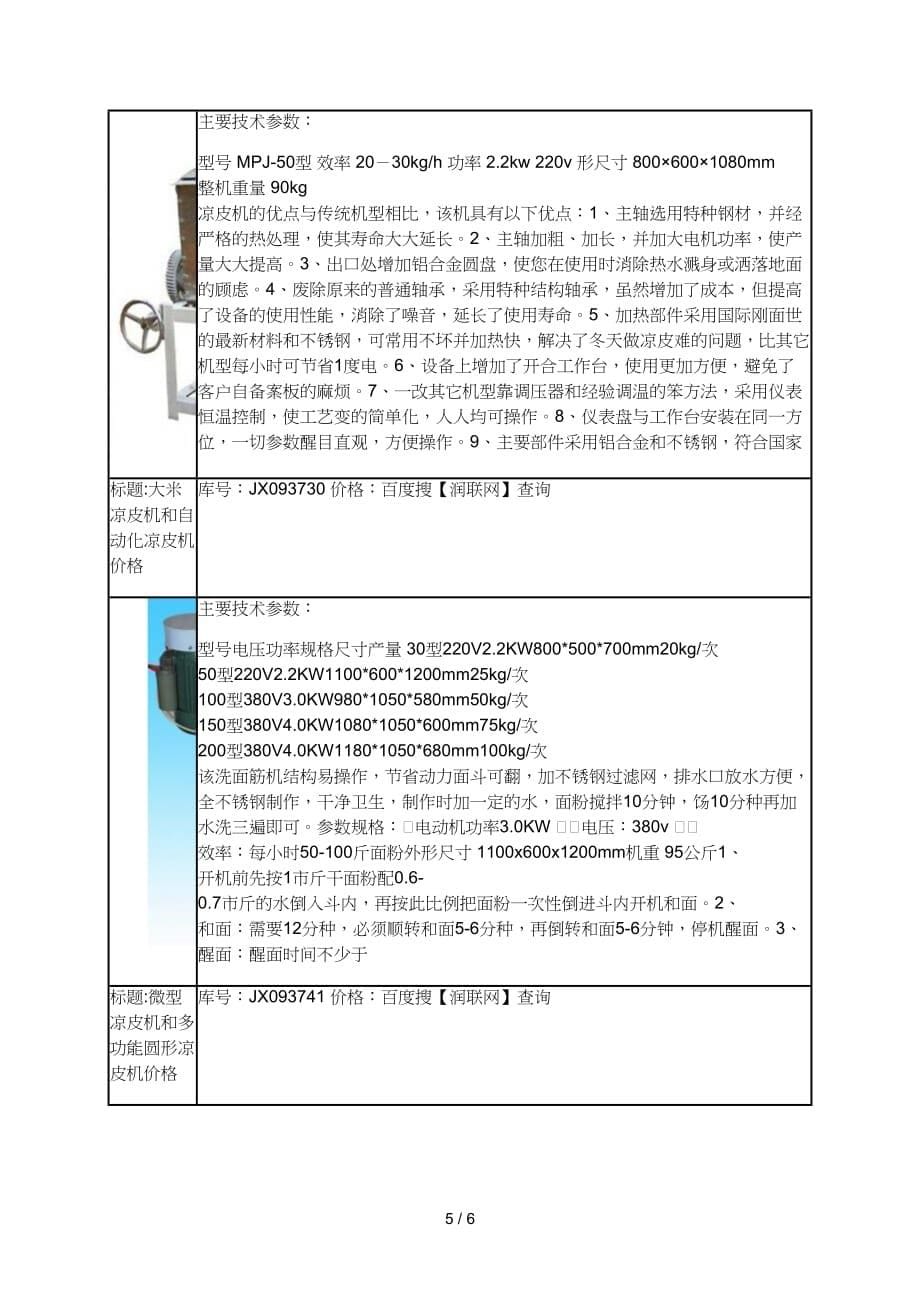 sm系列全自动凉皮机和半自动凉皮机价格_第5页