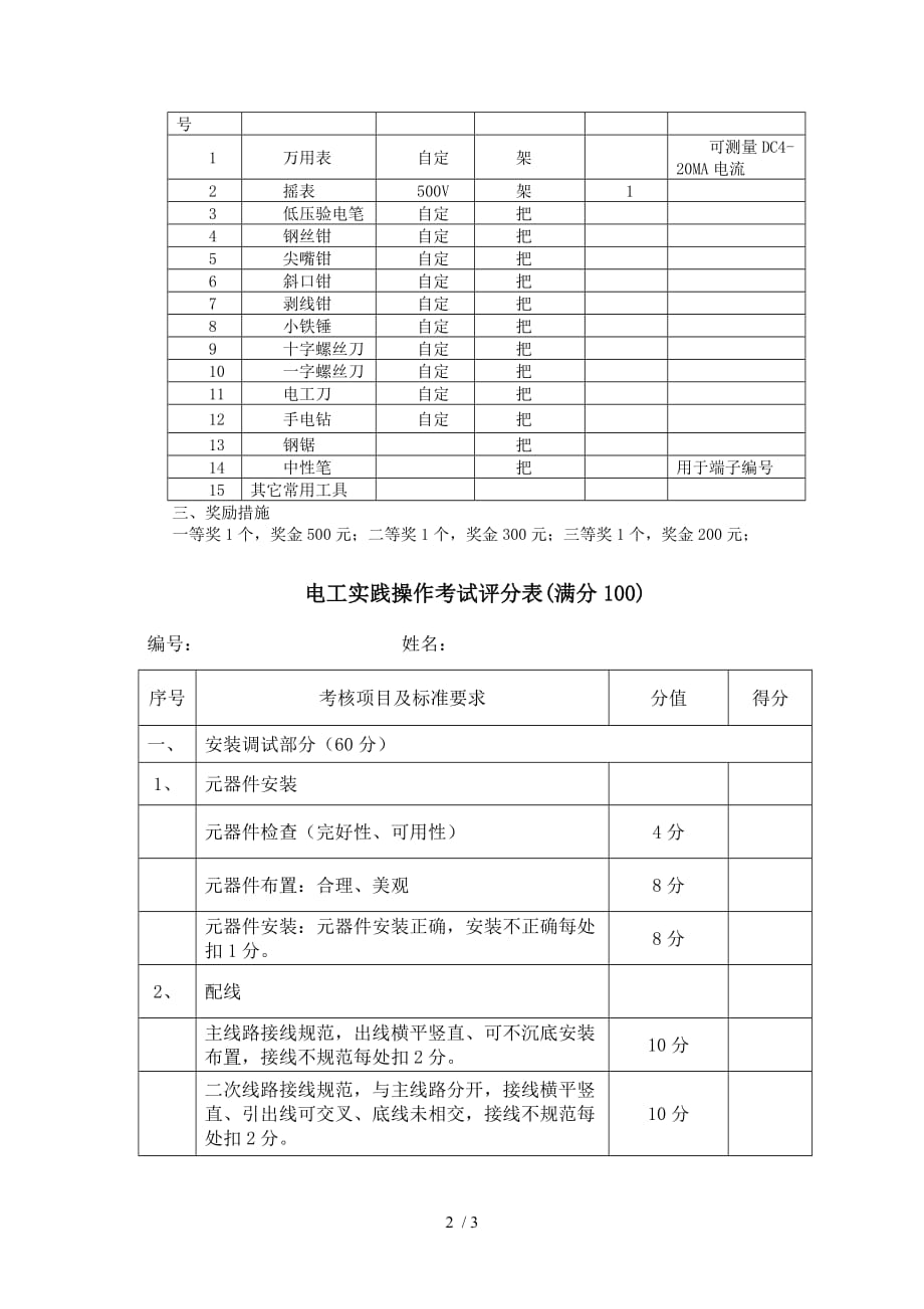 电气团体项目比武方案_第2页