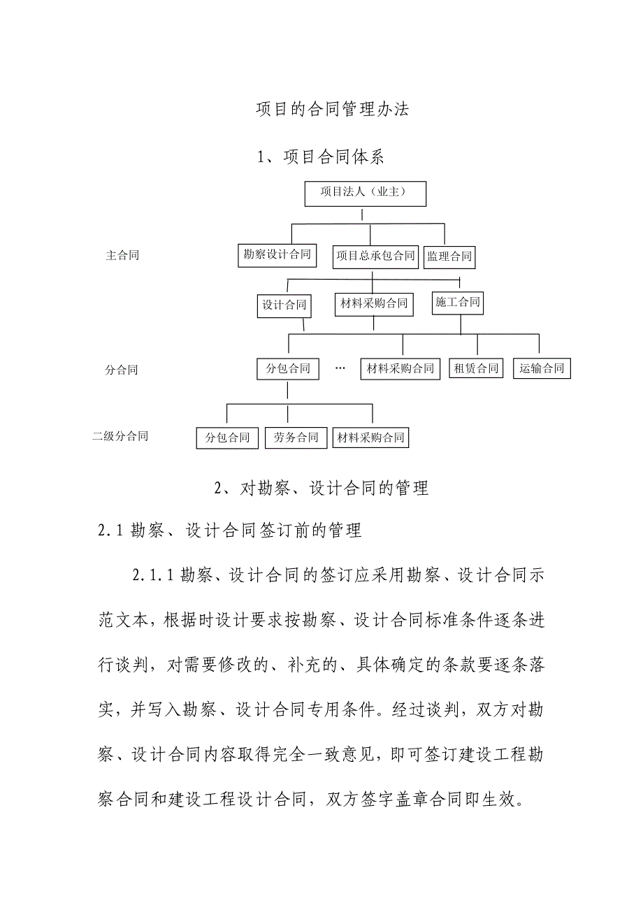 项目的合同管理办法_第1页