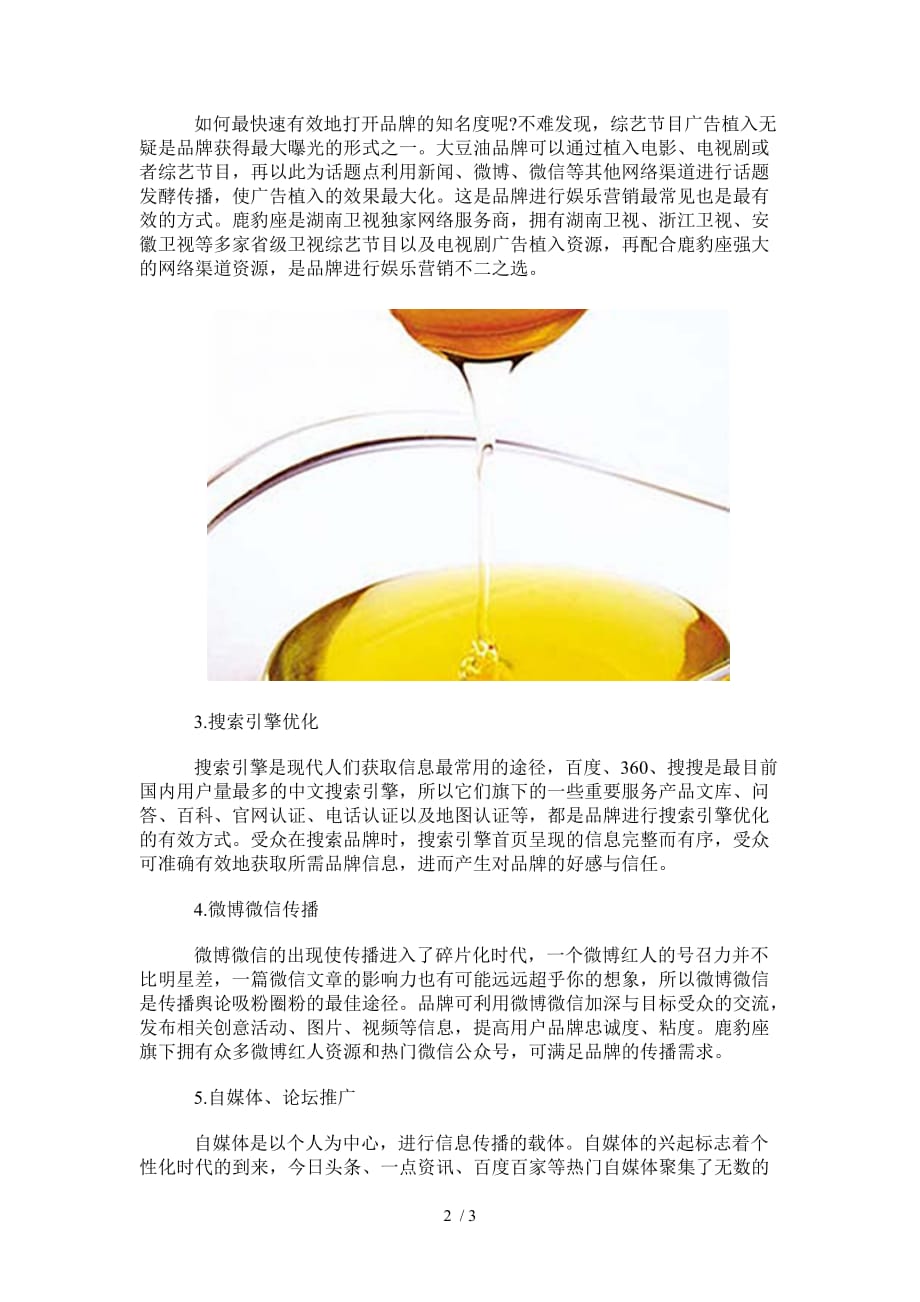 大豆油品牌推广经典案例大豆油品牌怎么做网络推广_第2页