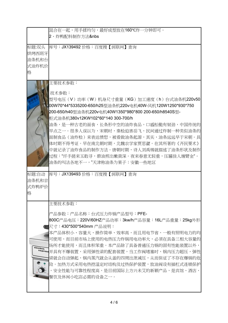 炸炉和小型全自动油条机价格_第4页