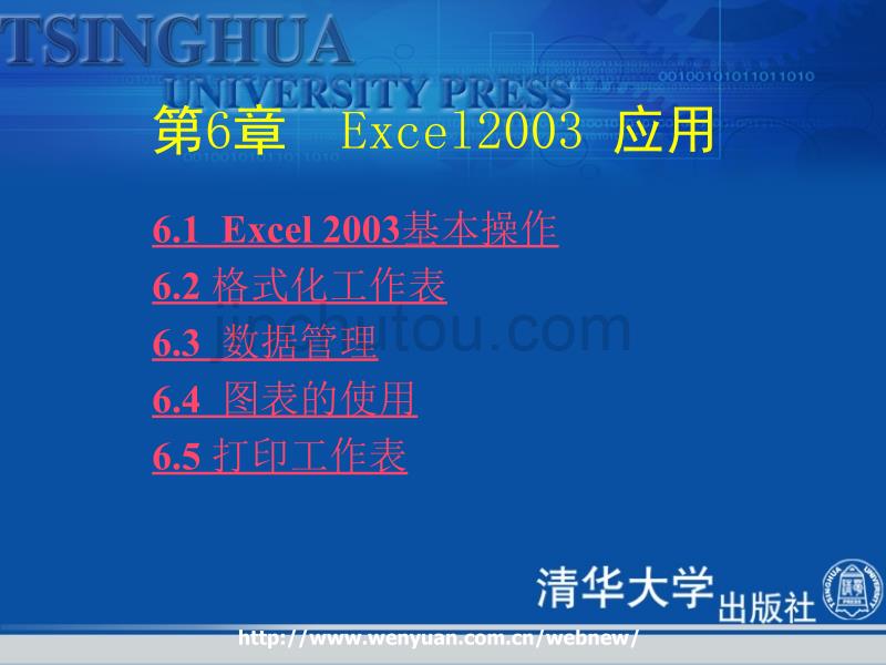 《办公自动化教程》第6章excel2003_应用_第1页