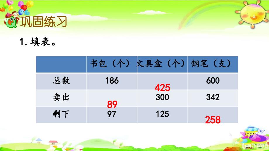 西师大版数学四年级上册《练习九》课件_第4页