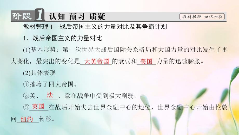 高中历史专题2凡尔赛-华盛顿体系下的和平1凡尔赛-华盛顿体系的形成课件_第3页