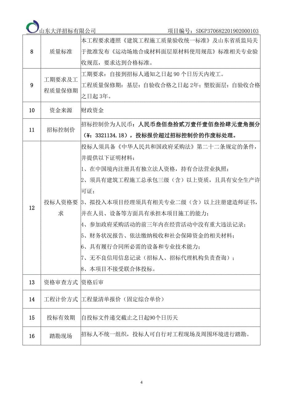 山东省烟台市莱阳市莱阳市纪格庄初级中学新建纪格庄中学操场项目招标文件_第5页