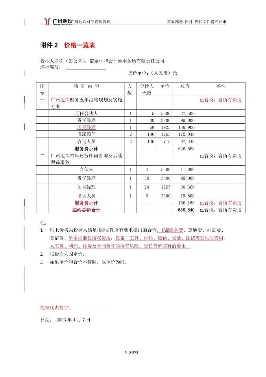 【实用文档】2019年最新广州地铁财务咨询及投标文件_第5页