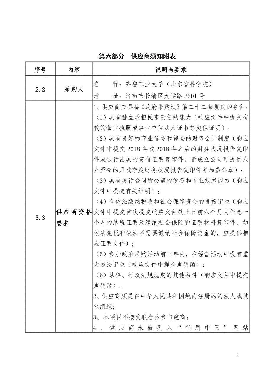 齐鲁工业大学标准化考场、智慧教室采购项目竞争性磋商文件（第二册）_第5页