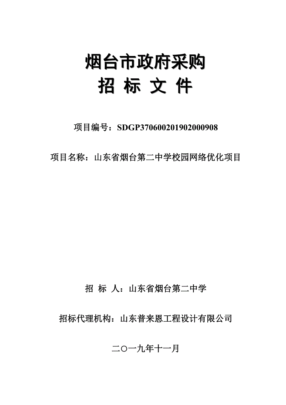 山东省校园网络优化项目招标文件_第1页