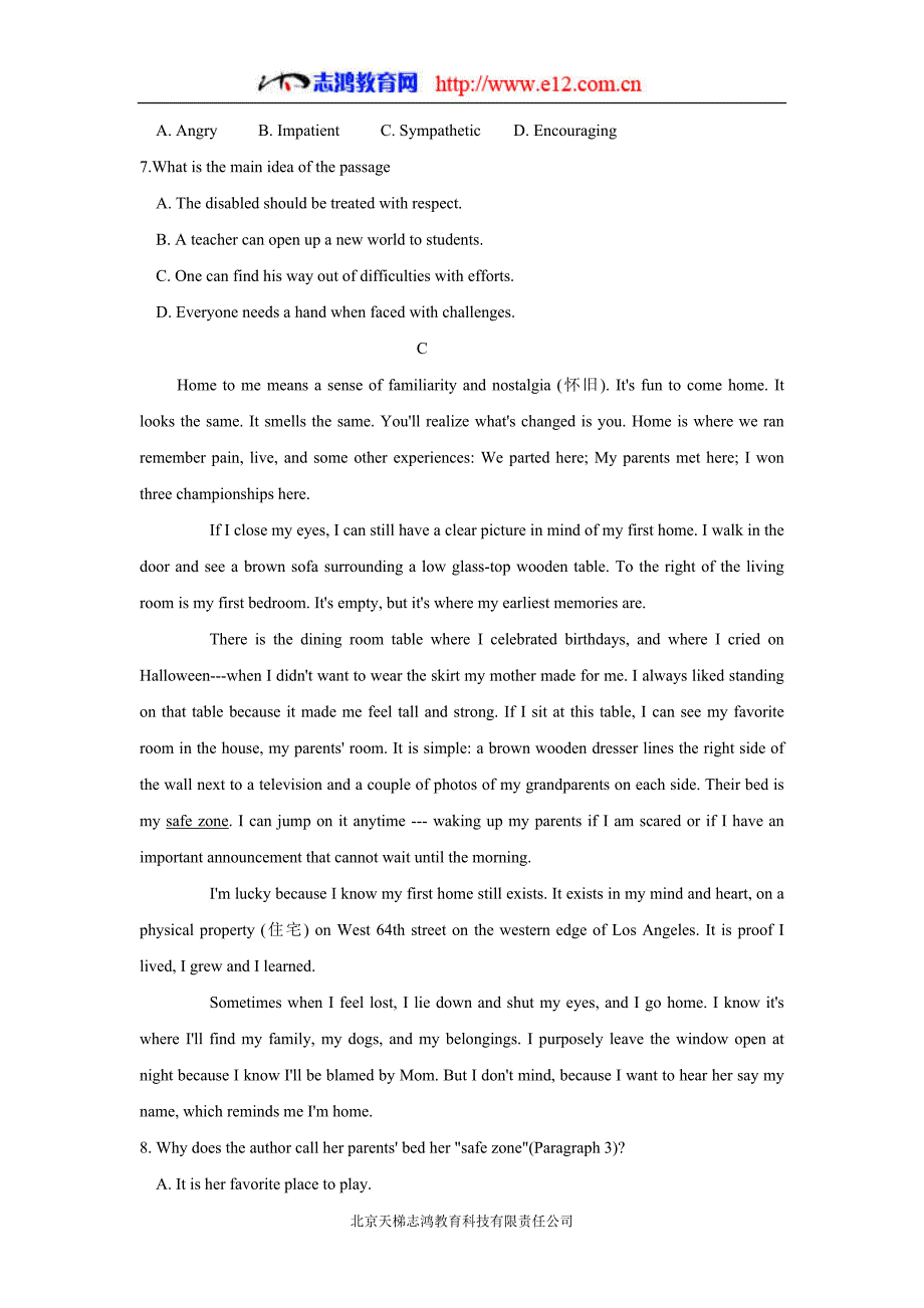 黑龙江省伊春市第二中学17—18年（下学期）高二期末考试英语试题（含答案）.doc_第3页