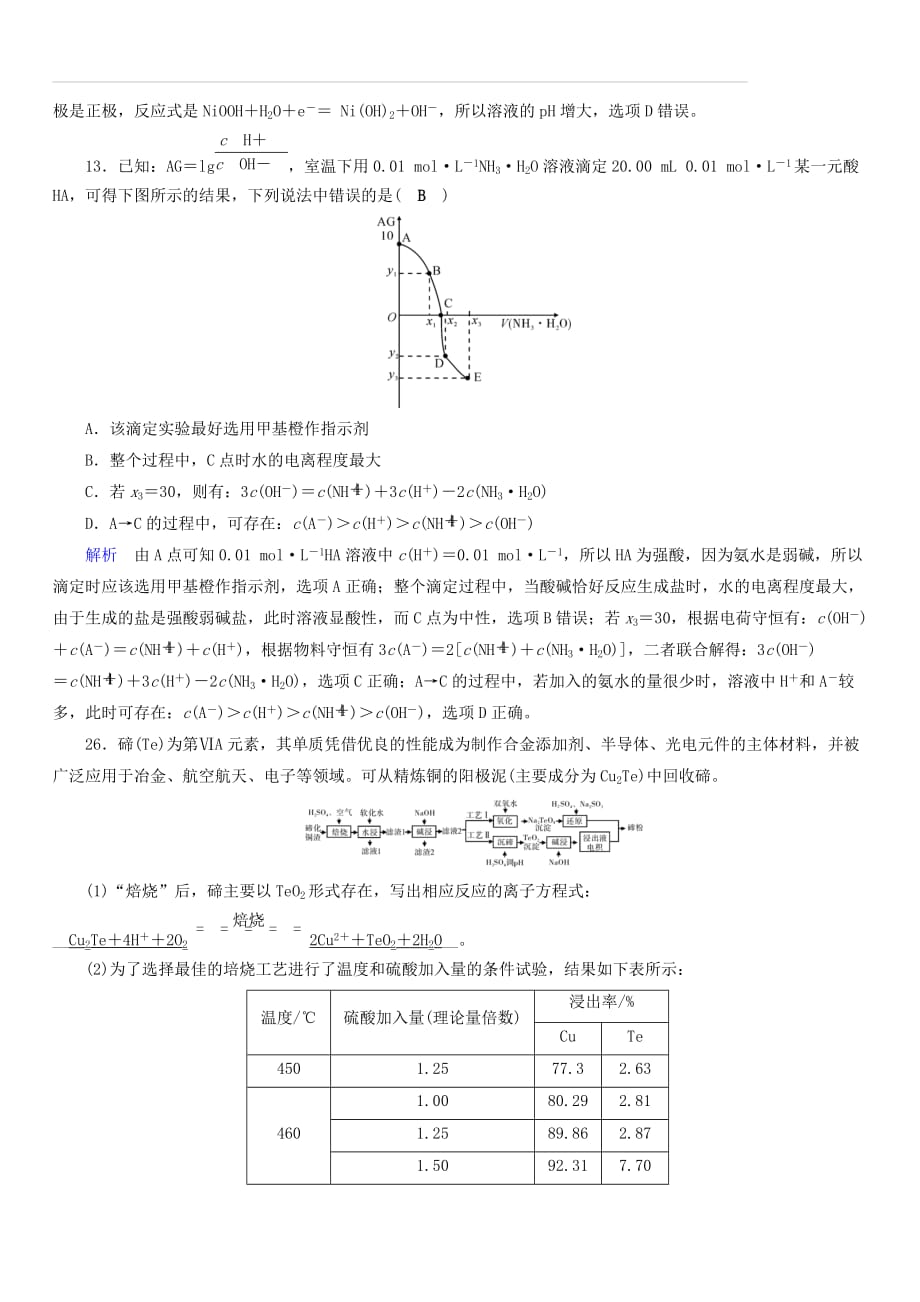 2019高考化学“985”冲刺增分强化模拟练3（含答案解析）_第3页