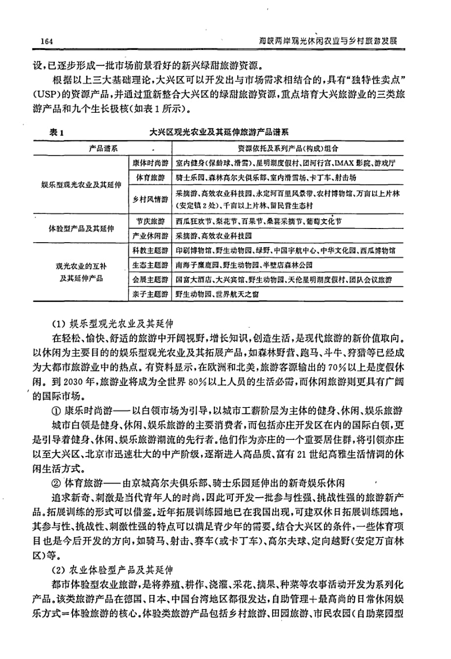 特大城市郊区观光农业开发模式探讨——以北京大兴区为例_第4页