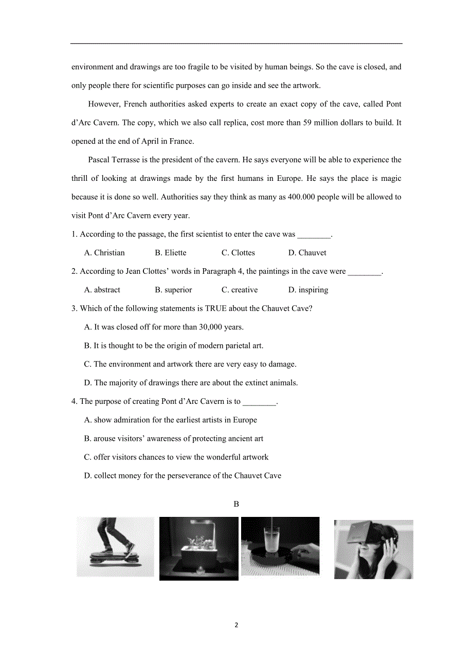 甘肃省2017年高三（上学期）第四次周考英语试题（含答案）.doc_第2页