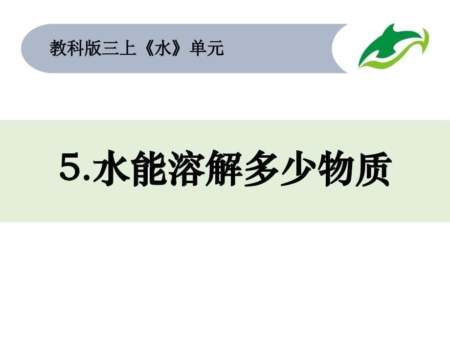 三年级上册科学习题课件-《水能溶解多少物质 》教科版_第5页