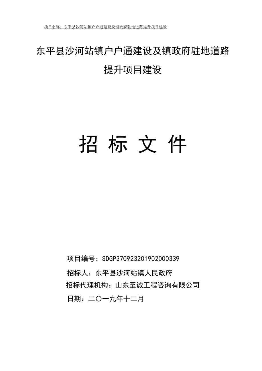 道路提升项目建设招标文件_第1页