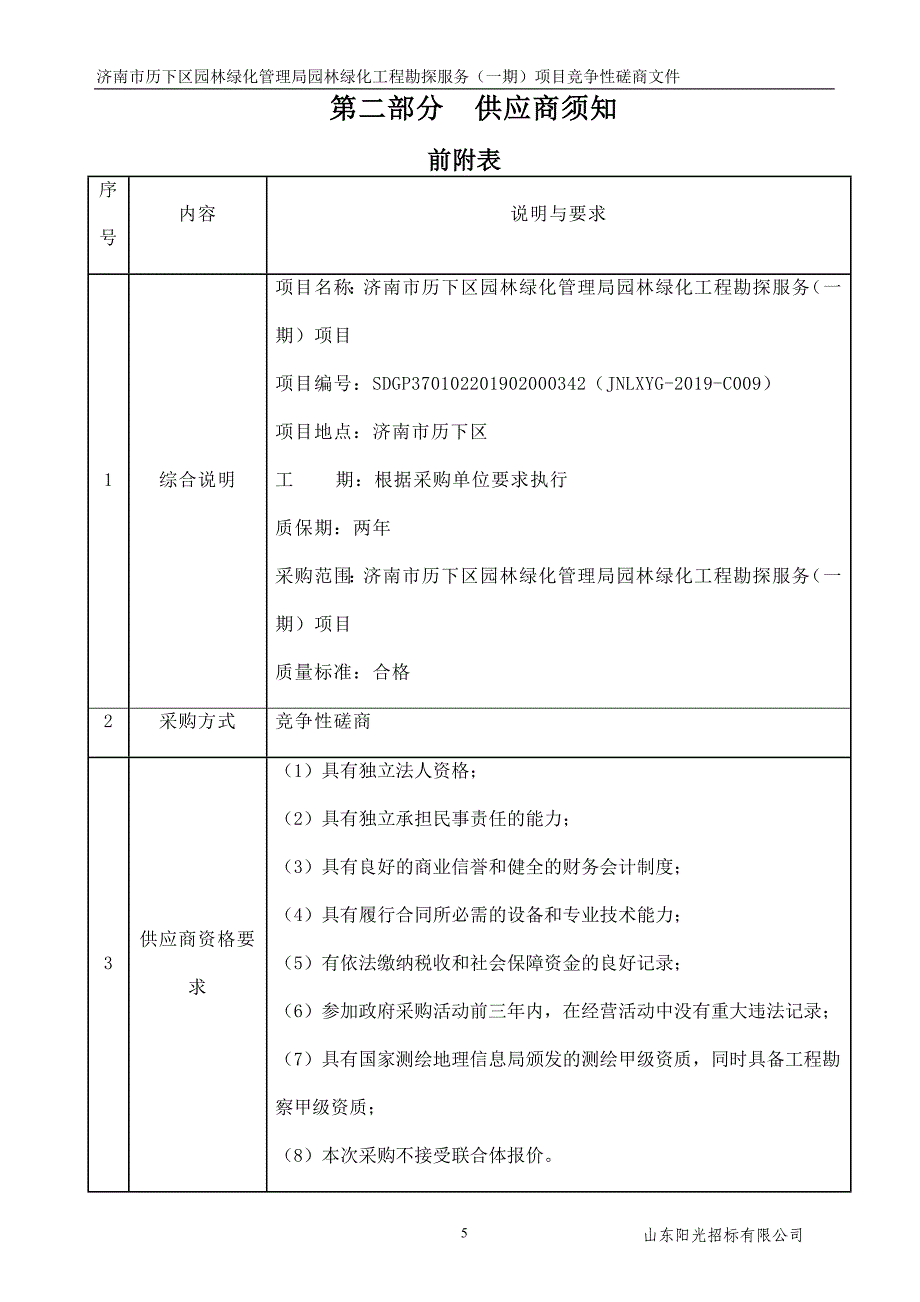 济南市历下区园林绿化管理局园林绿化工程勘探服务（一期）项目竞争性磋商文件_第4页