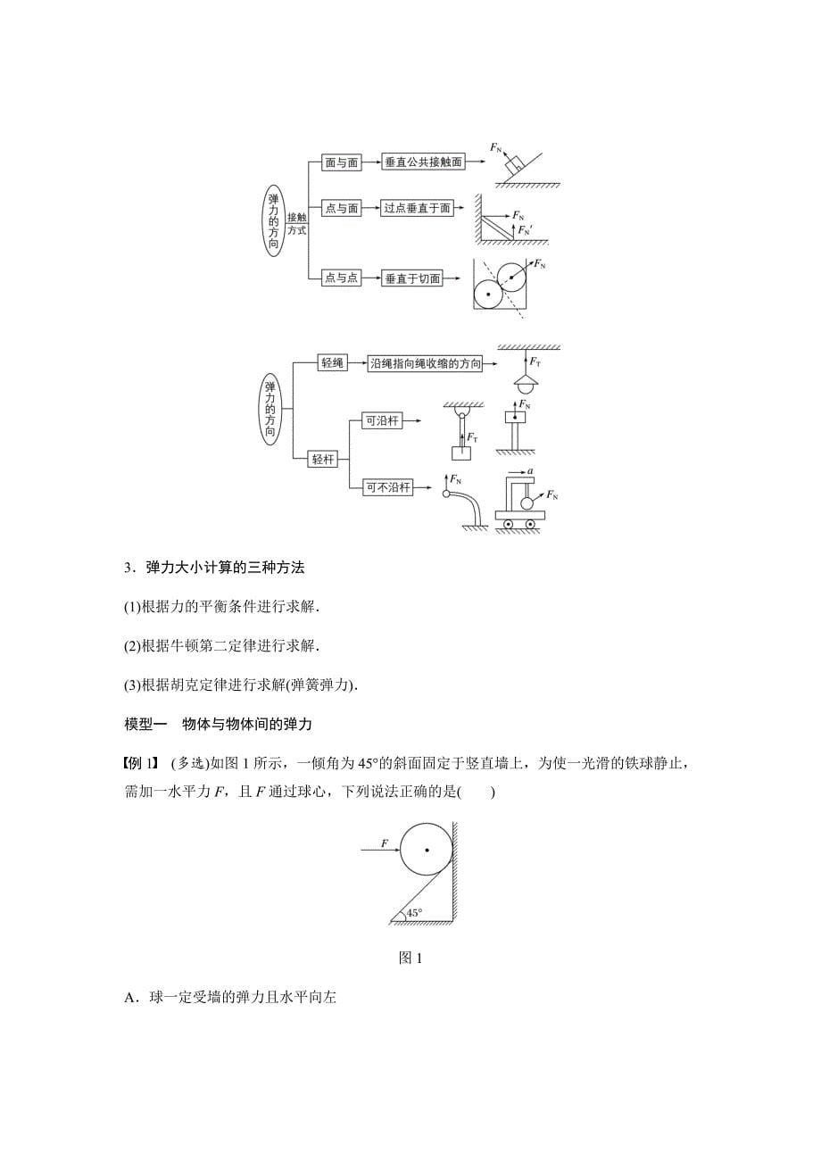 2020版物理新导学浙江选考大一轮精讲第二章相互作用第1讲Word版含答案_第5页