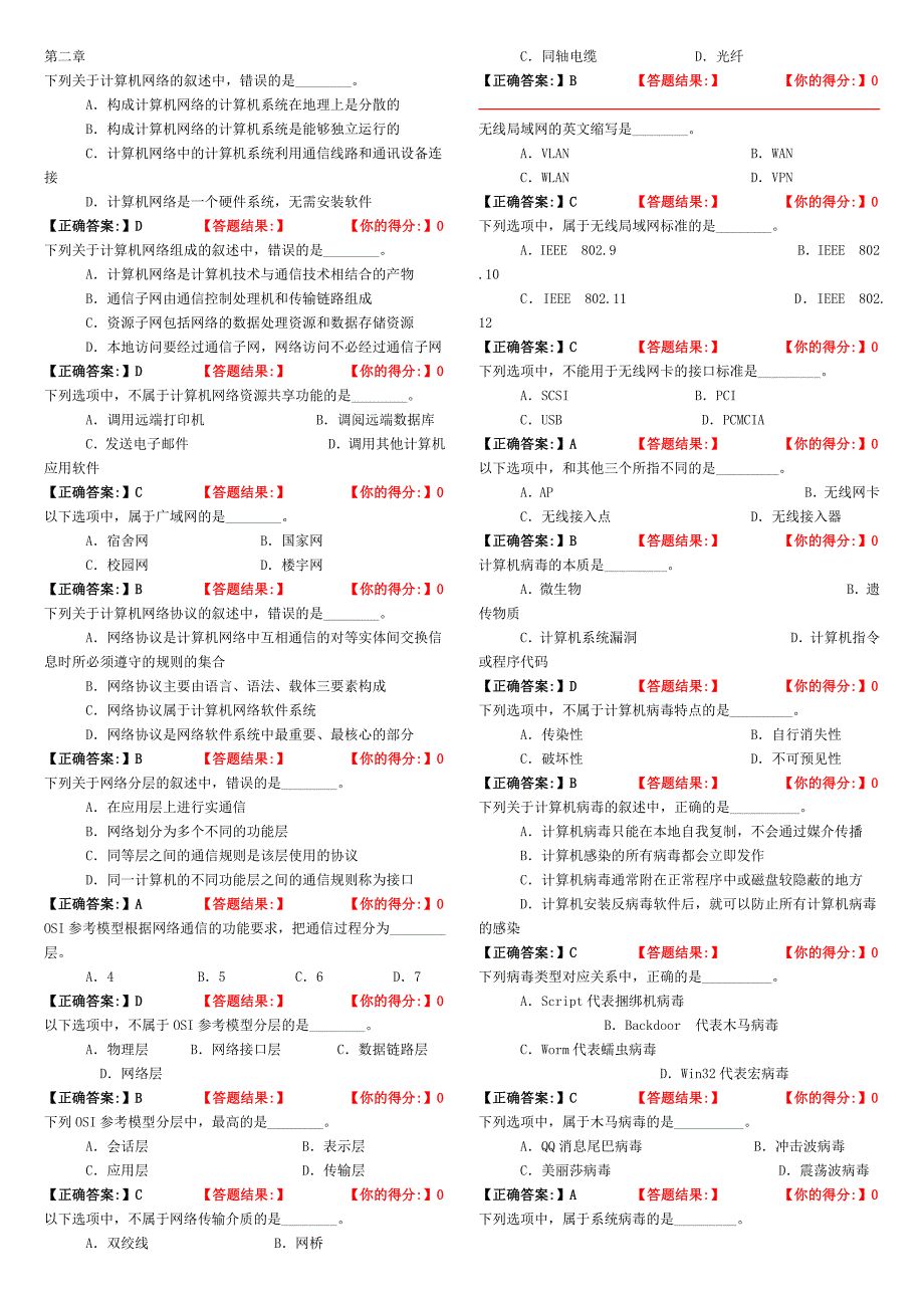 2012年职称计算机考试题选择题_第1页