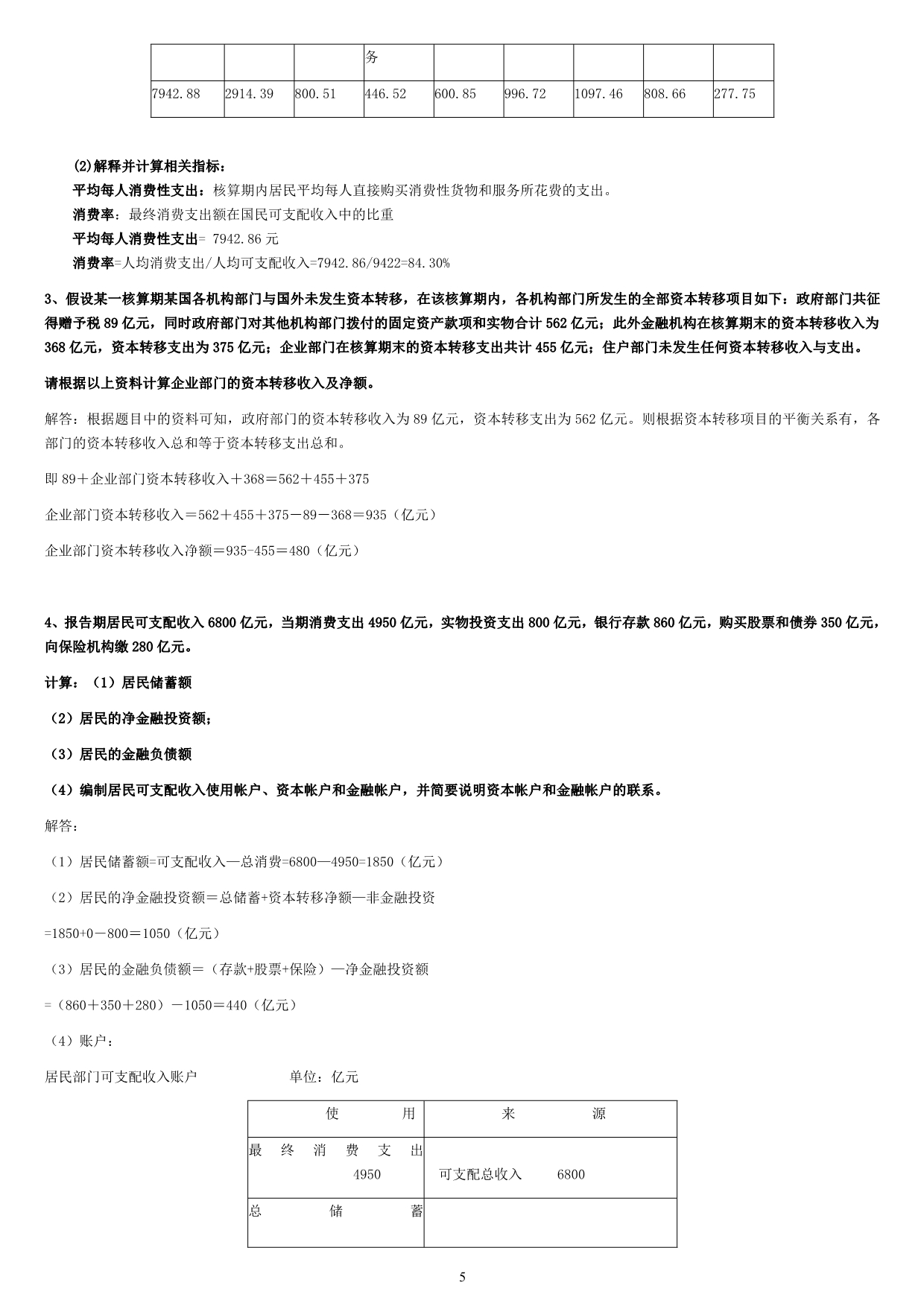 电大《国民经济核算》形成性考核作业册答案(1-4)整理版_第5页