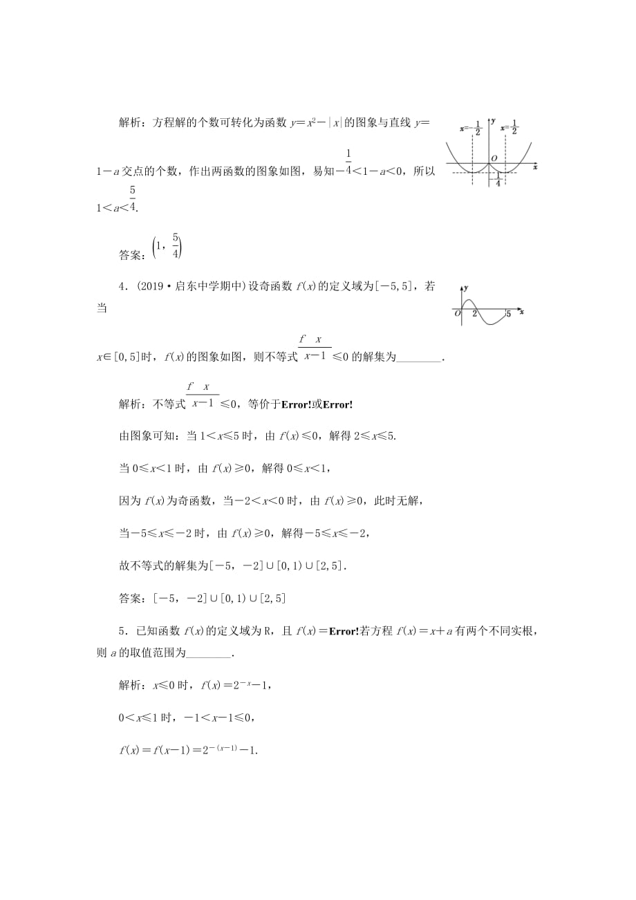 江苏专版2020版高考数学一轮复习课时跟踪检测七函数的图象理含解析17_第4页