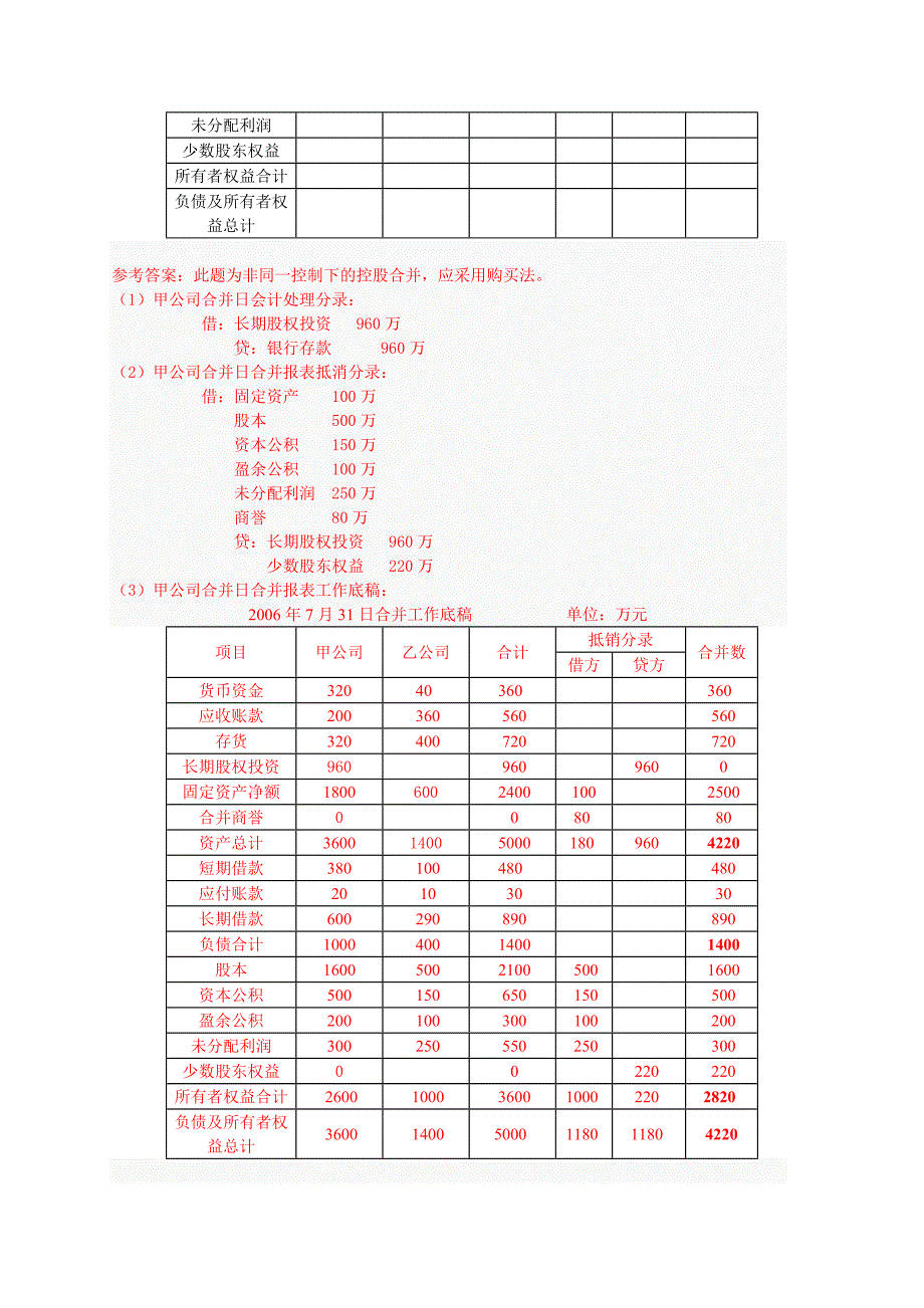 电大《高级财务会计》任务01-02答案_第2页