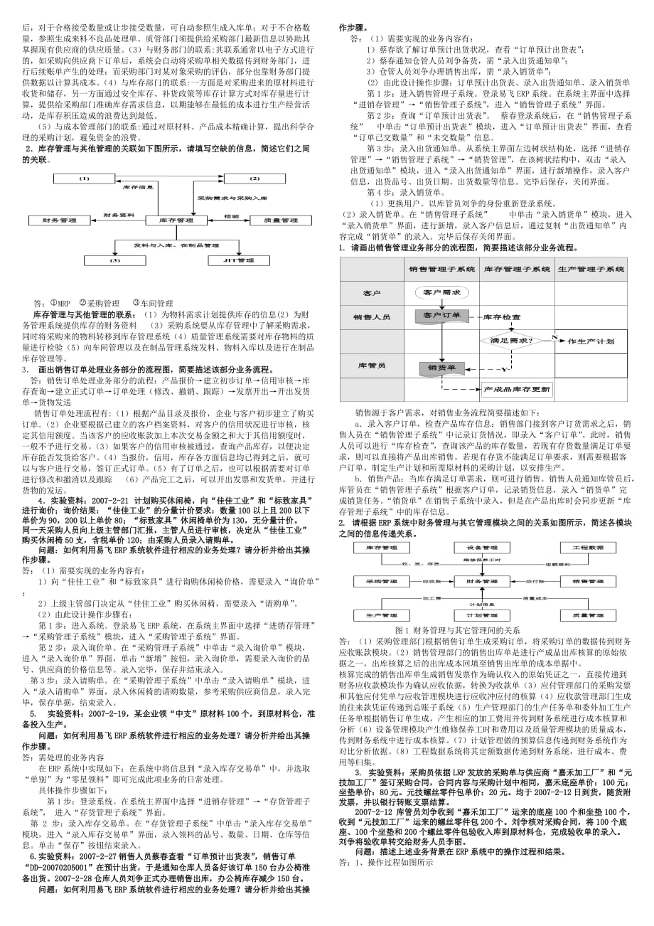 电大本科《ERP原理与应用》考试_第4页