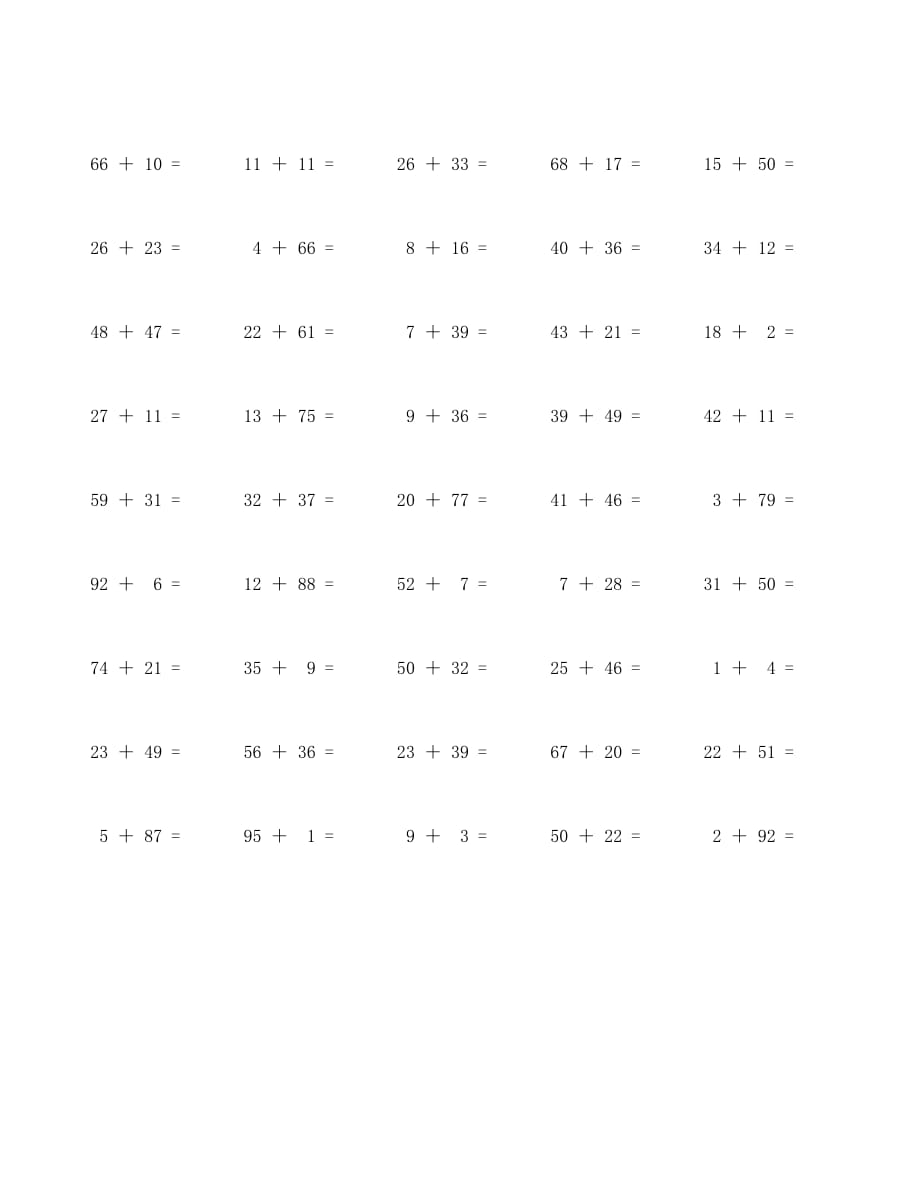 100以内加法口算题100道 (79)_第2页