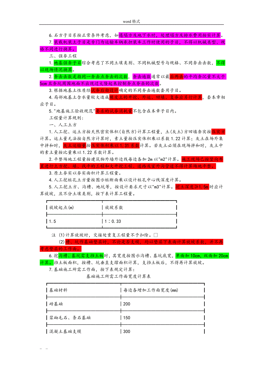 陕西省建筑工程2009定额章节说明与工程量计算规则_第2页