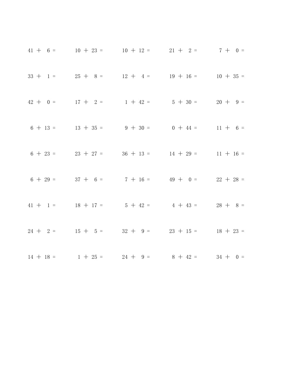 50以内加法口算题100道 (50)_第2页