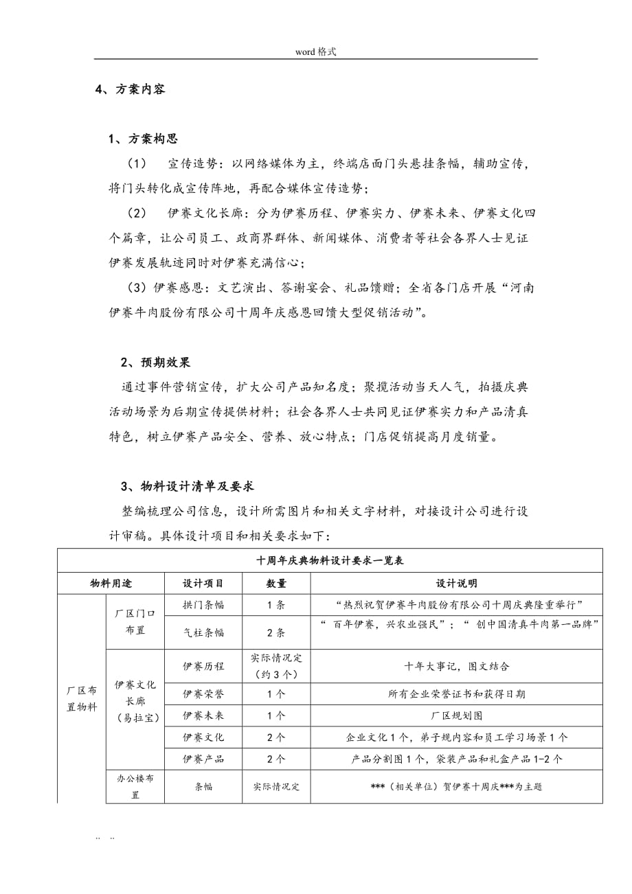 公司十周年庆典活动完整策划实施计划方案设计说明_第3页