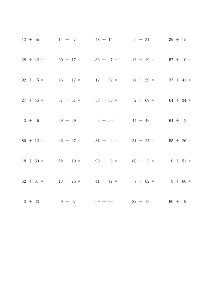 100以内加法口算题100道 (48)_第2页