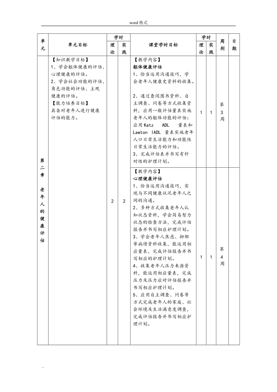 10老年护理_学授课计划_第3页