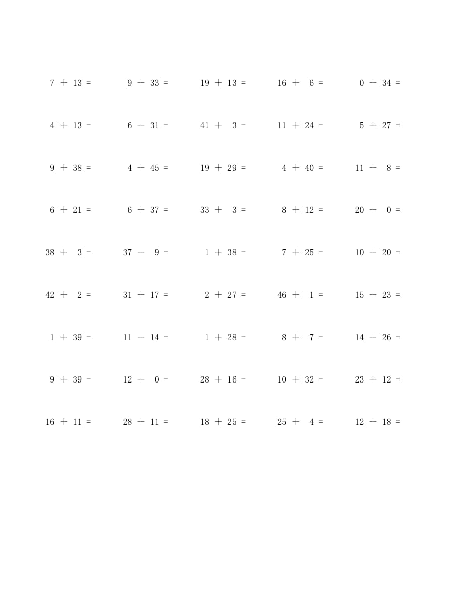 50以内加法口算题100道 (20)_第2页