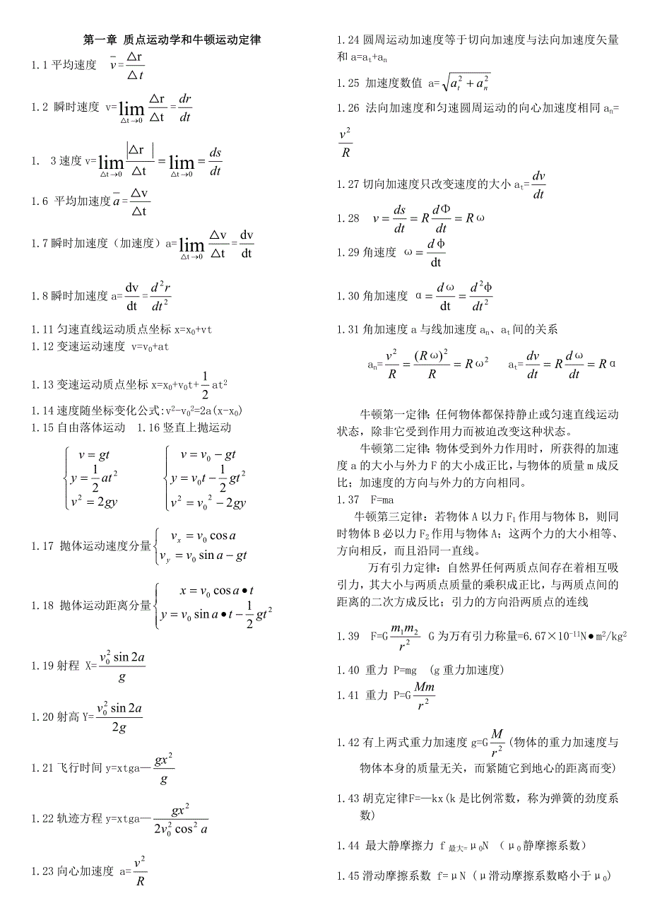 物理竞赛所有公式57321_第1页