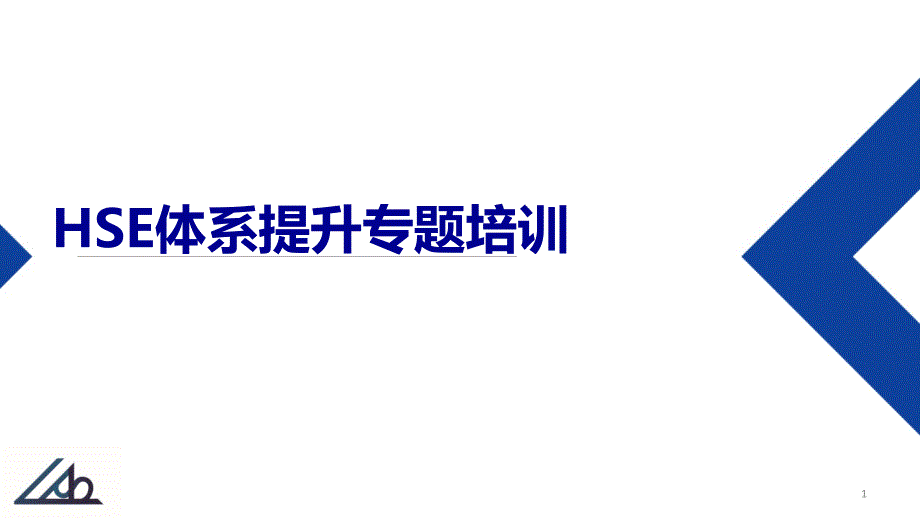 HSE体系提升专题培训_第1页