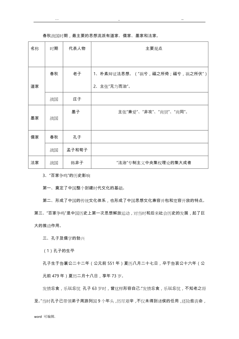 人版高中历史必修三全套教（学）案_第3页