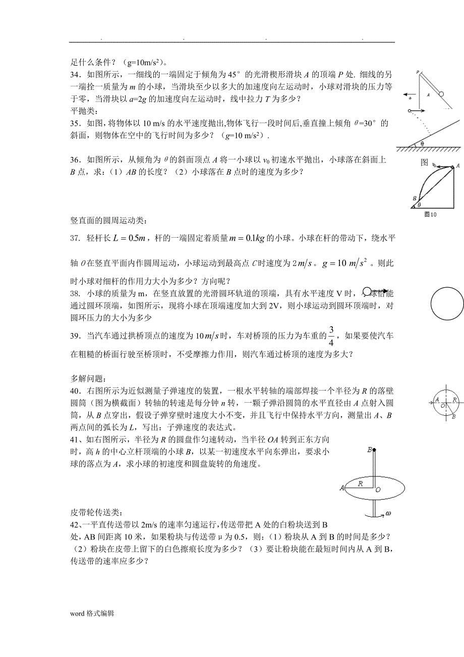 高中一年级物理100题附答案_第5页