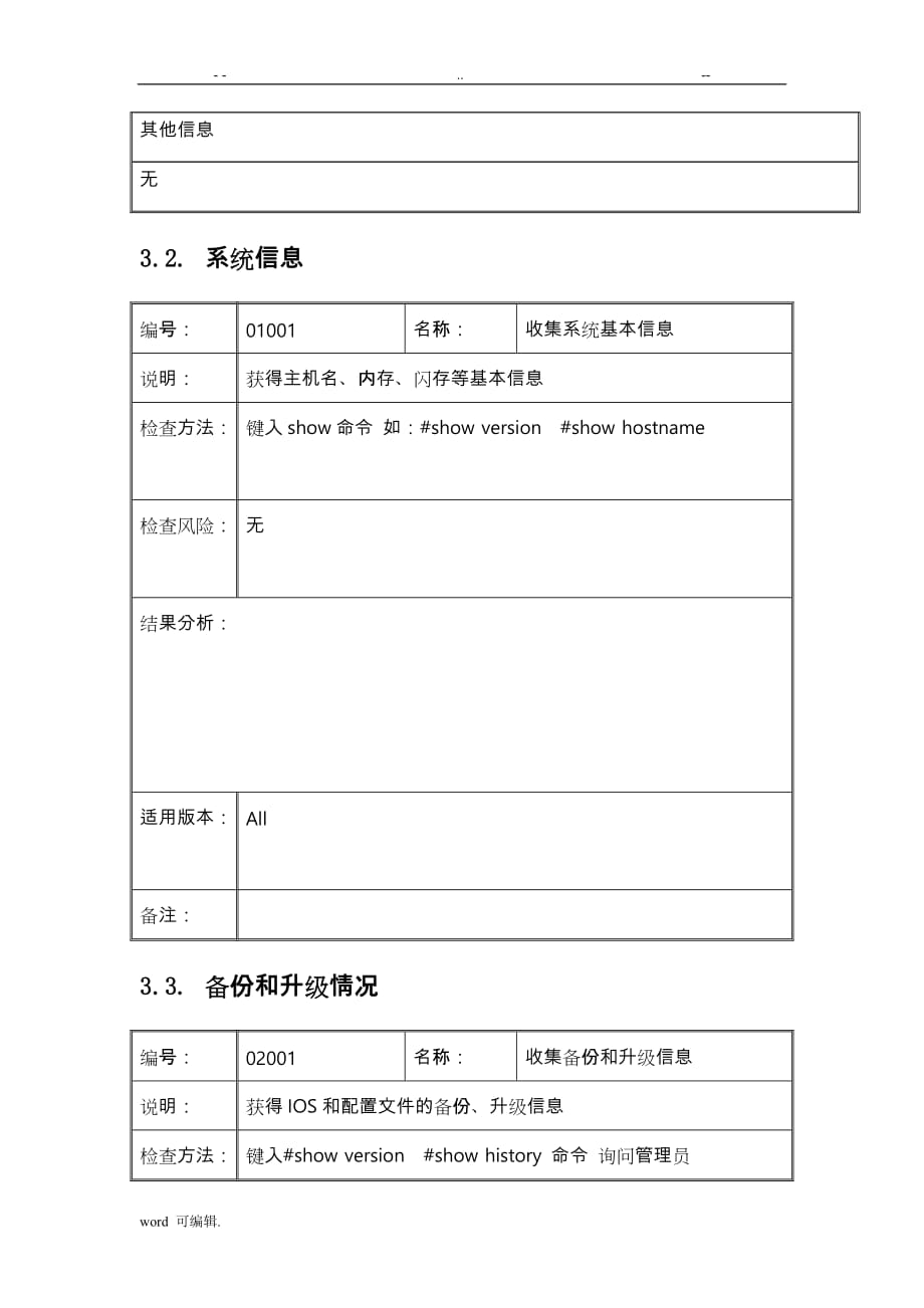 信息安全风险评估检查流程网络设备安全评估检查表CiscoRouter_第4页