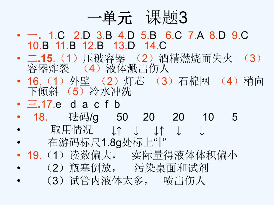 人教版九年级上下化学配套练习册复习资料全解_第3页