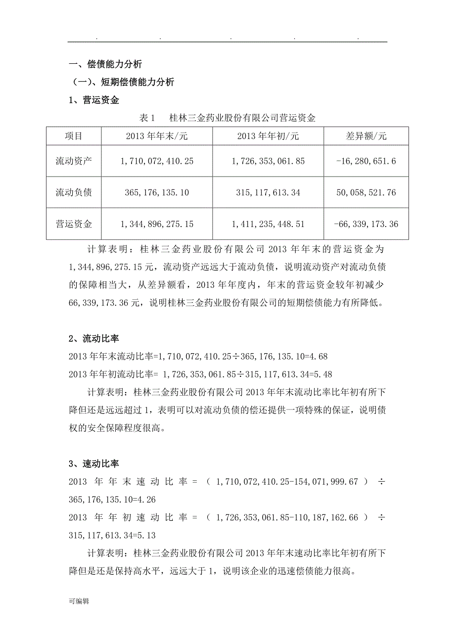 财务报表分析报告文案_第2页