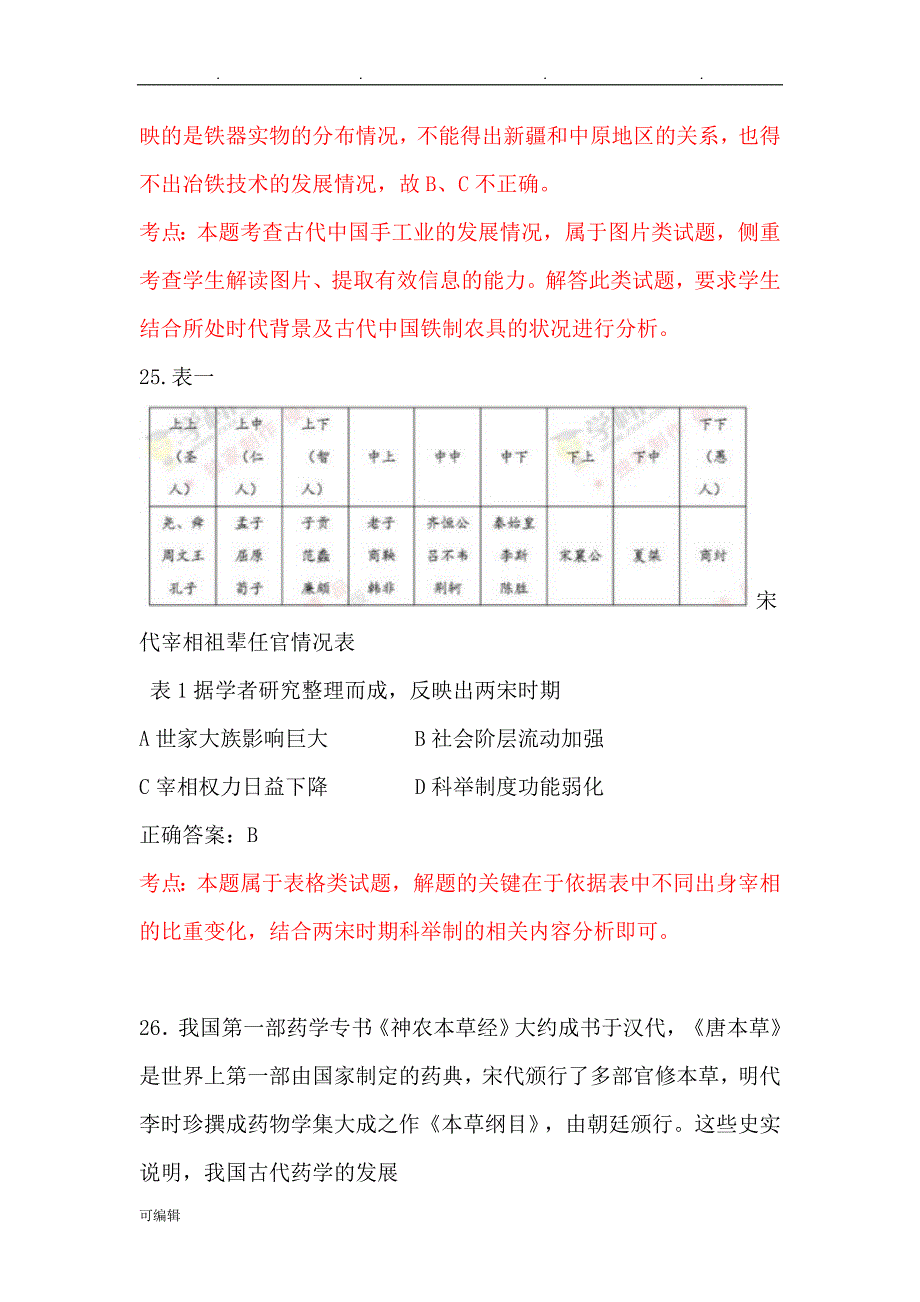 2018高考历史全国卷三试卷分析报告_第4页