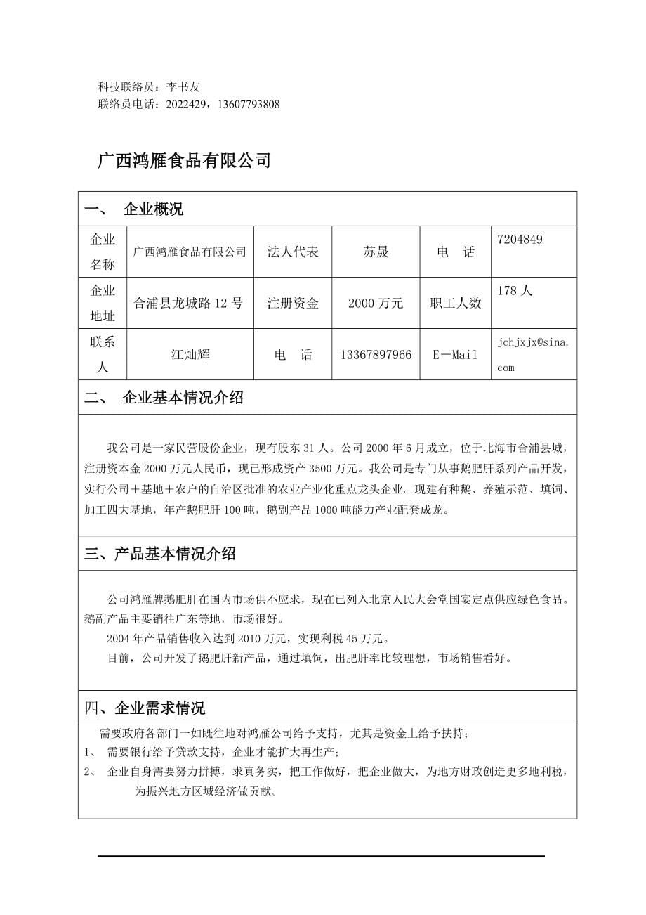 （信息技术）北海市企业技术需求信息汇总表_第5页