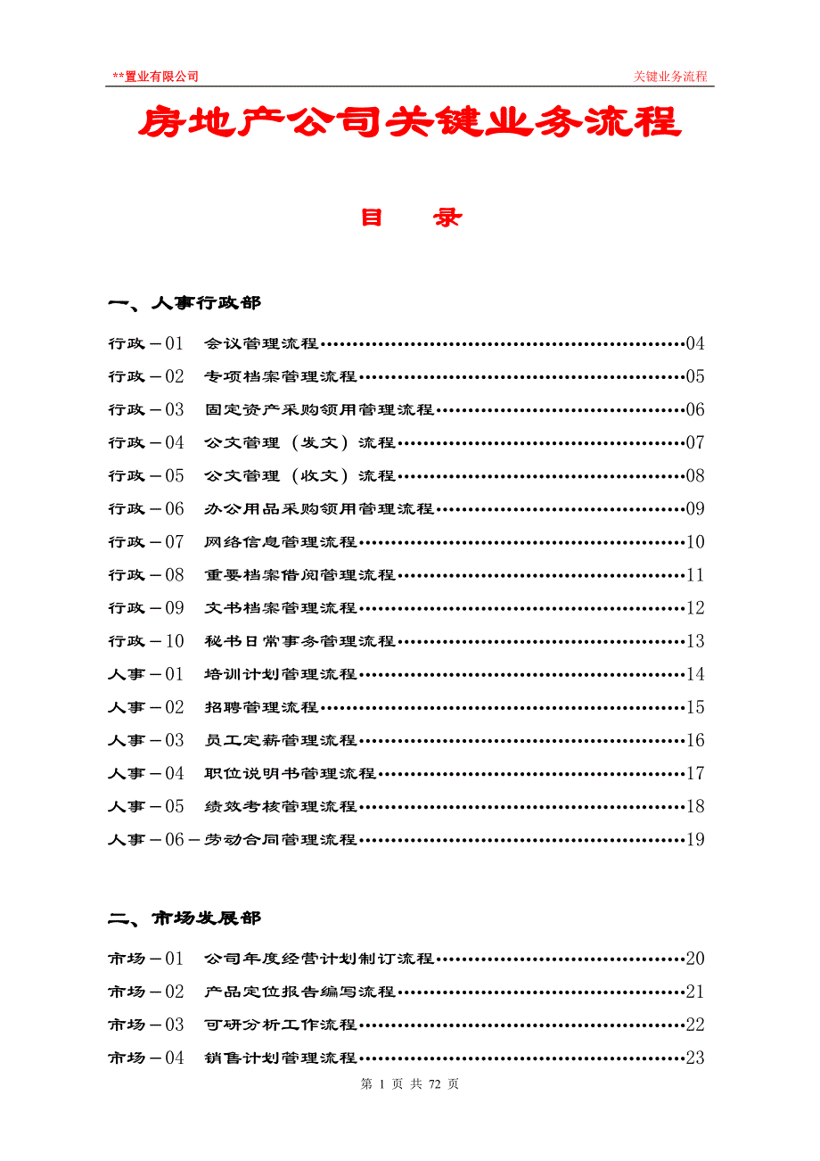 （BPM业务流程管理)房地产公司全套业务流程图_第1页