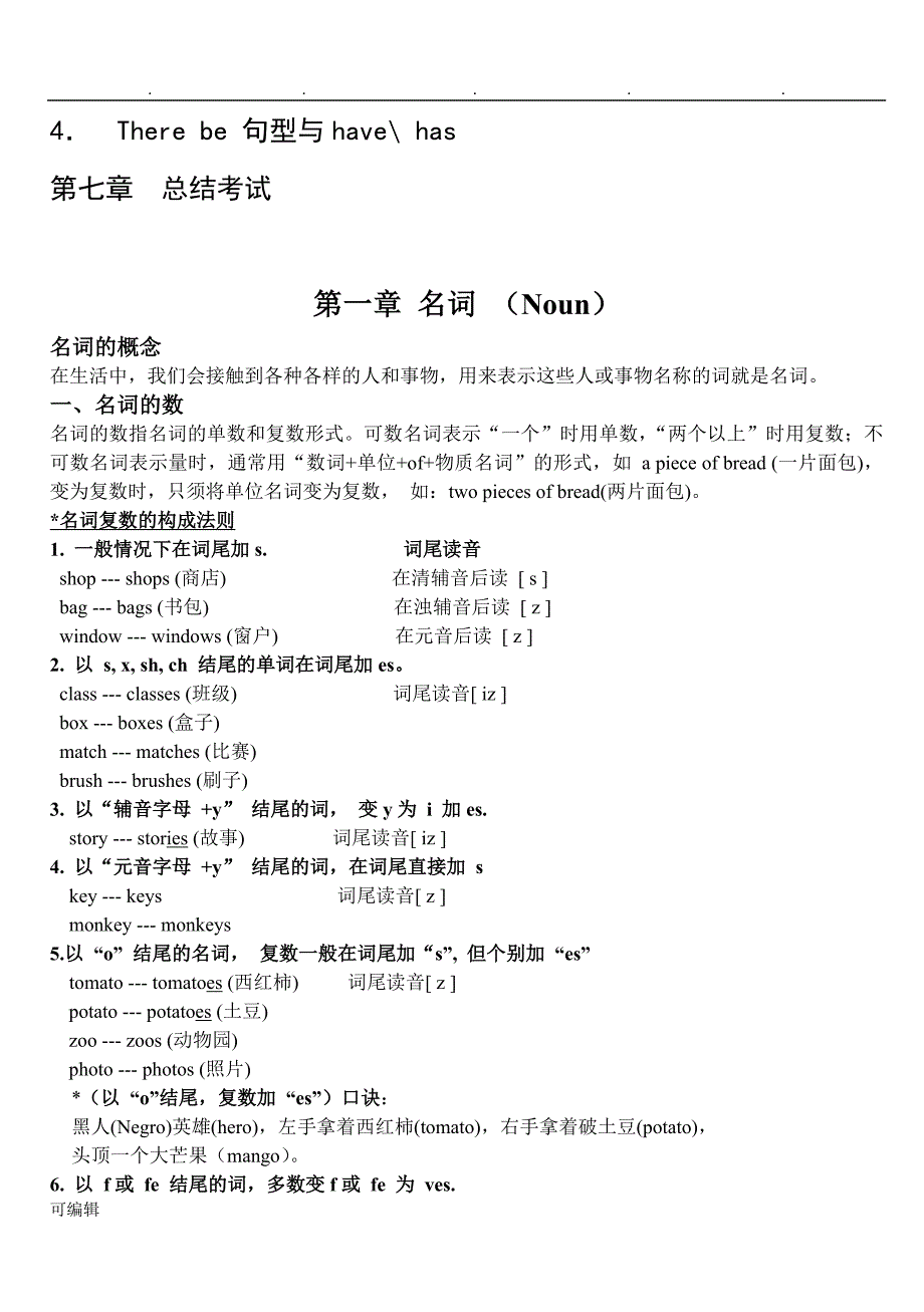 小学英语语法大全_附练习试题_第3页